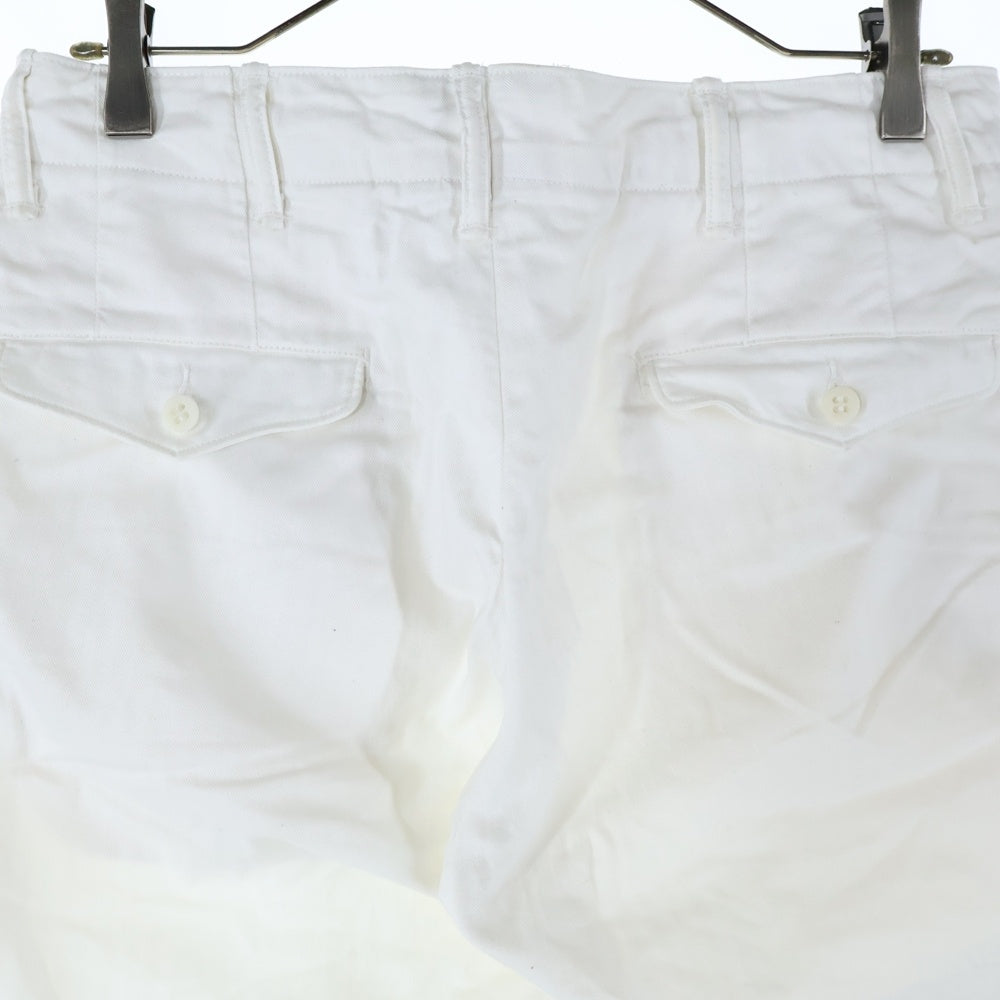 RRL(ダブルアールエル) ボタンフライ コットン チノパンツ ホワイト