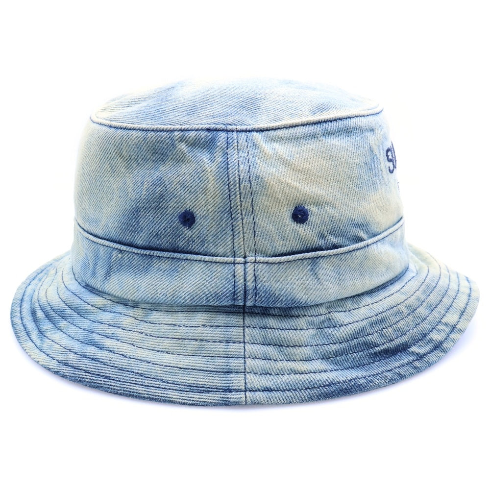 SUPREME(シュプリーム) 24SS Chino Twill Crusher チノツイルクラッシャー ロゴ刺繍 バケットハット インディゴ