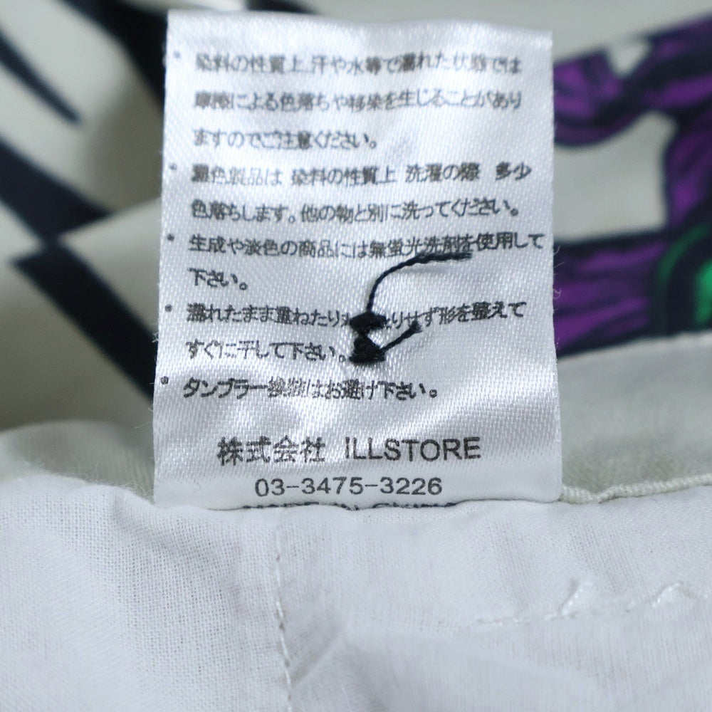 NO BRAND(ノーブランド) レフラー フラワー総柄 ハーフパンツ ショーツ アイボリー