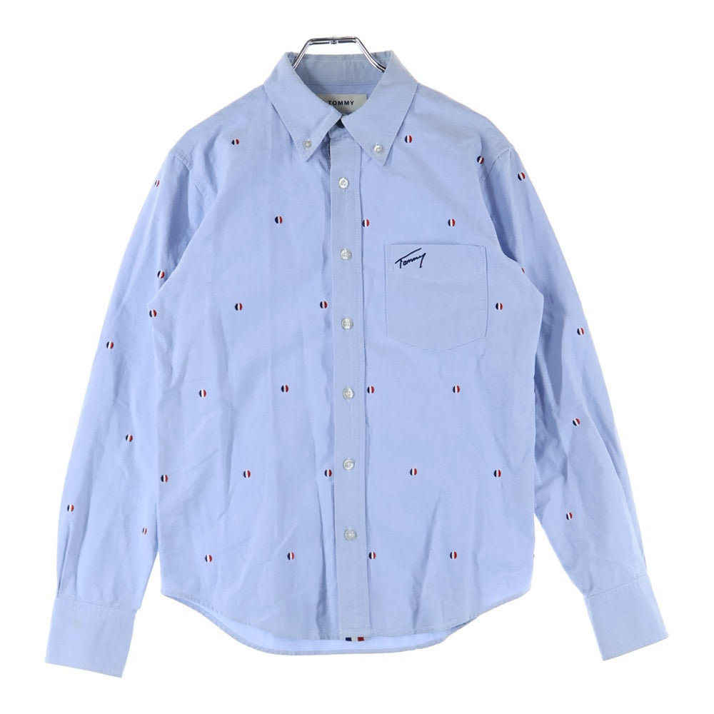 TOMMY(トミー) ロゴ総柄 長袖シャツ ブルー