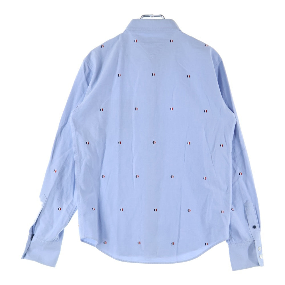 TOMMY(トミー) ロゴ総柄 長袖シャツ ブルー