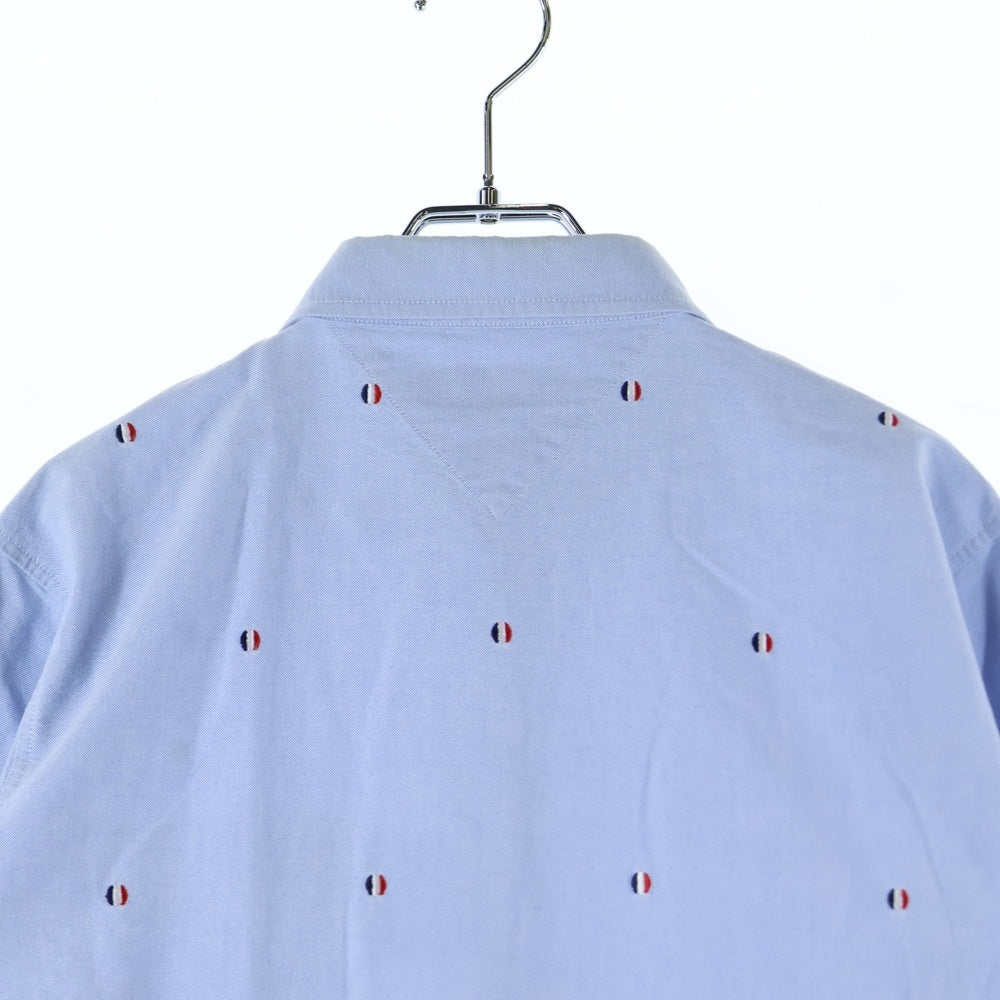 TOMMY(トミー) ロゴ総柄 長袖シャツ ブルー
