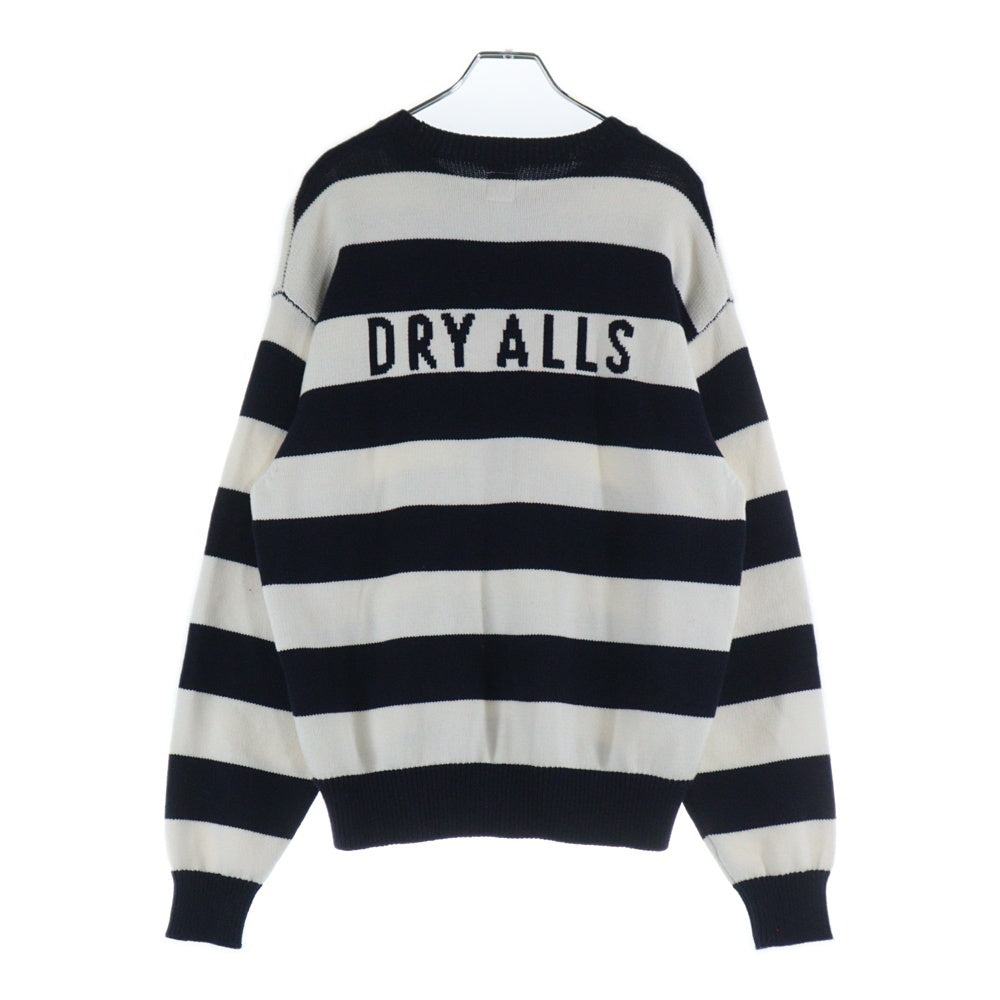 HUMAN MADE(ヒューマンメイド) Striped Heart Knit Sweater ボーダー柄 ハートロゴ クルーネックニットセーター ネイビー/ホワイト