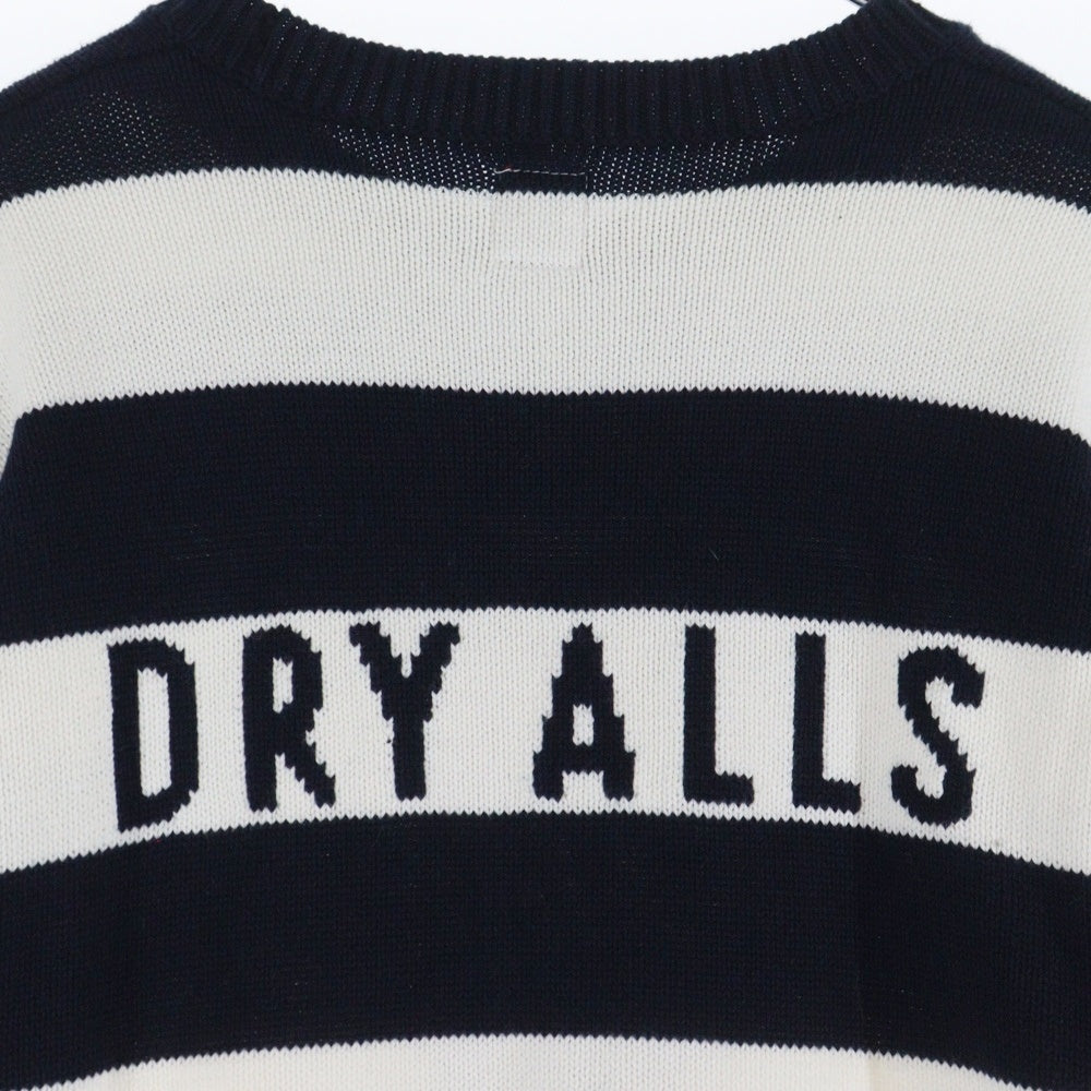 HUMAN MADE(ヒューマンメイド) Striped Heart Knit Sweater ボーダー柄 ハートロゴ クルーネックニットセーター ネイビー/ホワイト