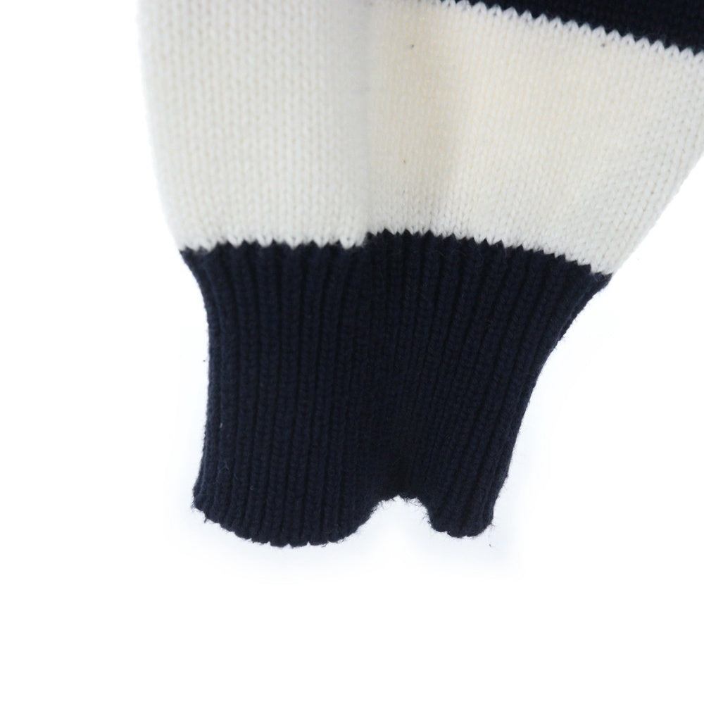HUMAN MADE(ヒューマンメイド) Striped Heart Knit Sweater ボーダー柄 ハートロゴ クルーネックニットセーター ネイビー/ホワイト