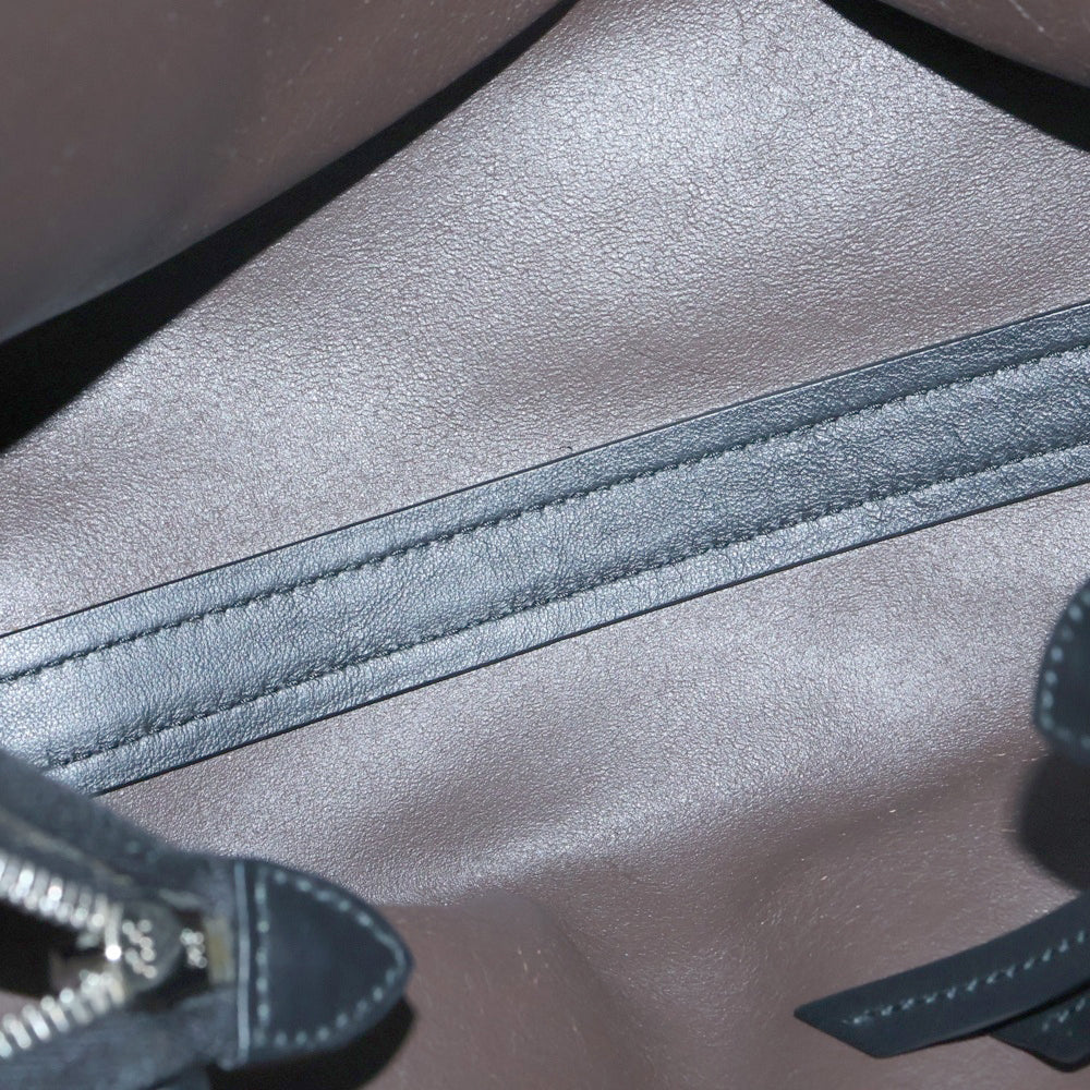 PRADA(プラダ) ウーヴェルチュール スモール レザー トライアングル カットアウト ロゴ 2WAY ハンド ショルダーバッグ シルバー金具 ブラック/ブラウン 1BG234