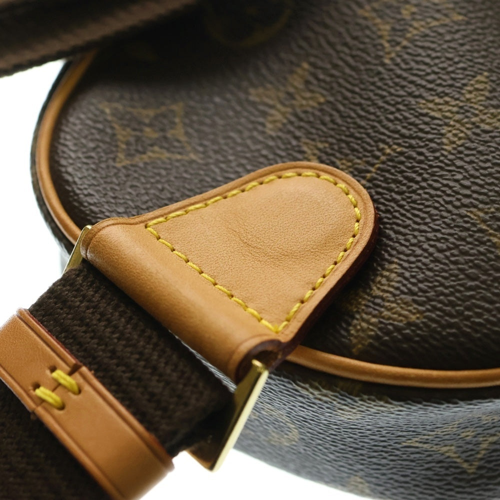 LOUIS VUITTON(ルイヴィトン) ポシェット ガンジュ モノグラム PVC レザー ショルダーバッグ ゴールド金具 ブラウン M51870