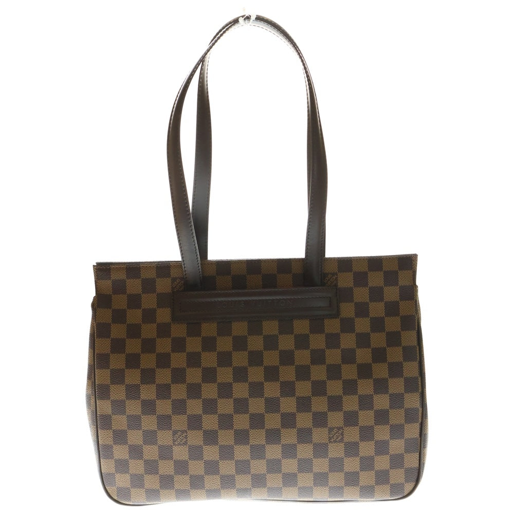 LOUIS VUITTON(ルイヴィトン) パリオリPM ダミエ PVC レザー ショルダー トートバッグ ゴールド金具 ブラウン N51123