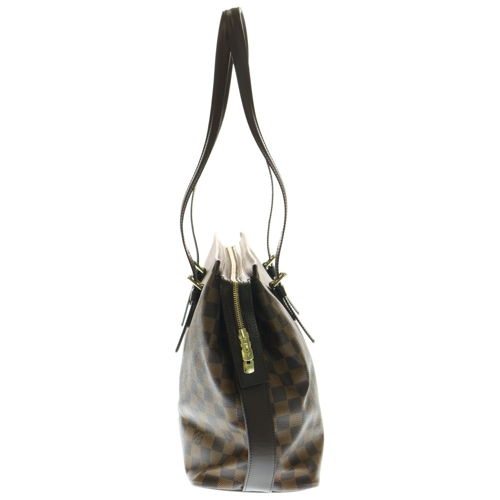 LOUIS VUITTON(ルイヴィトン) チェルシー ダミエ PVC レザー ショルダー トートバッグ ゴールド金具 ブラウン N51119