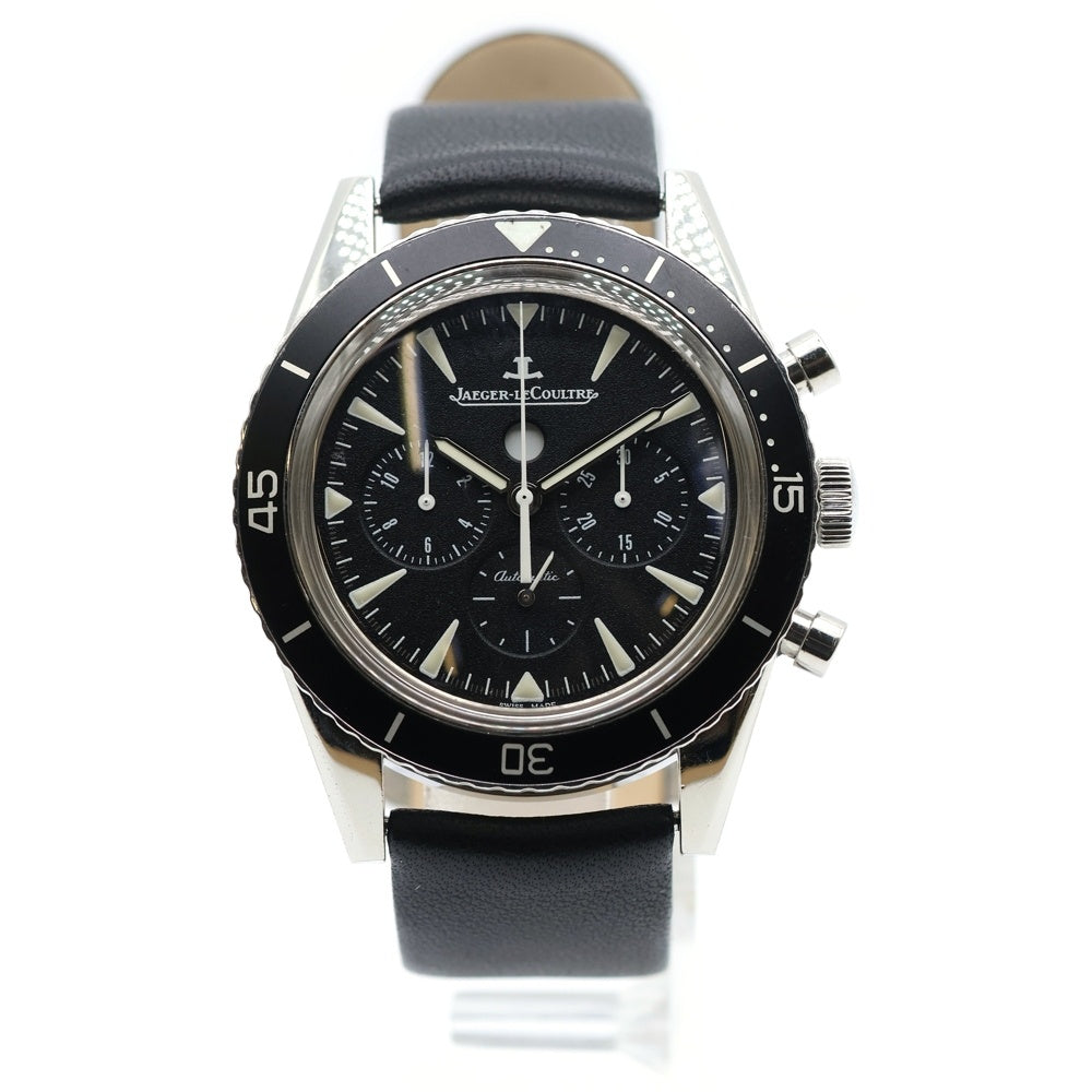 JAEGER-LECOULTRE(ジャガールクルト) マスターコンプレッサー ディープシー クロノグラフ 黒文字盤 自動巻き 革×SS/AT Q2068570 腕時計
