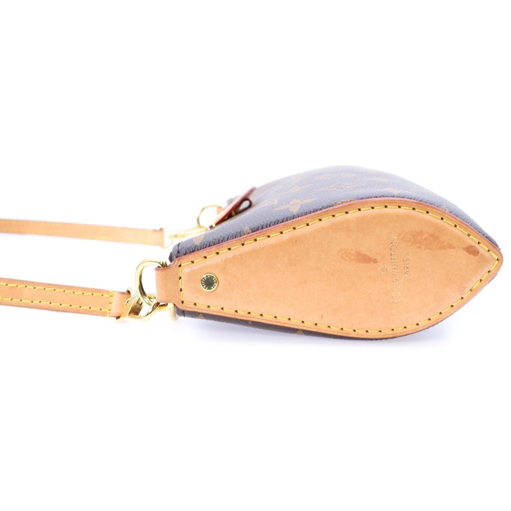 LOUIS VUITTON(ルイヴィトン) モノグラム ポシェット・ティレット MINI 2way ハンドバッグ ブラウン PVC×レザー RFID M12859 M12859 RFID ストラップ・カデナ