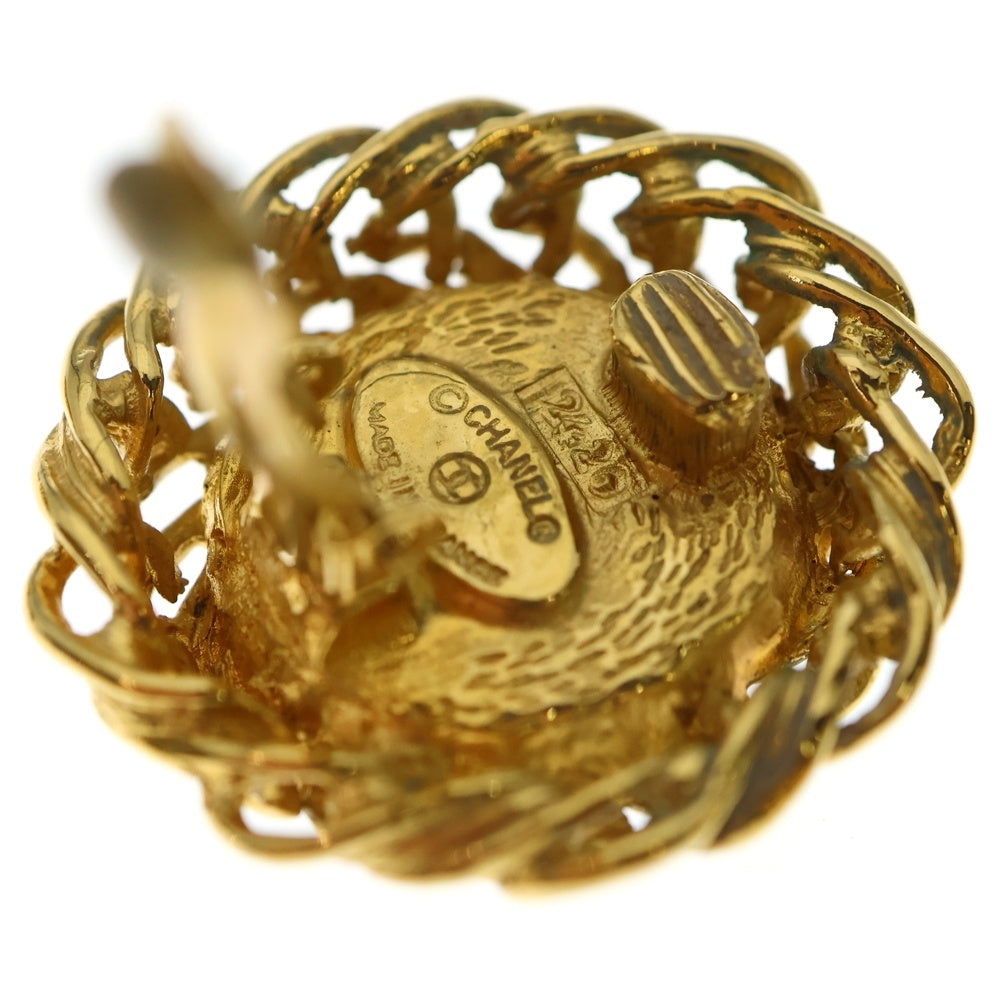 CHANEL(シャネル) チェーンデザイン フェイクパール イヤリング ゴールド GP