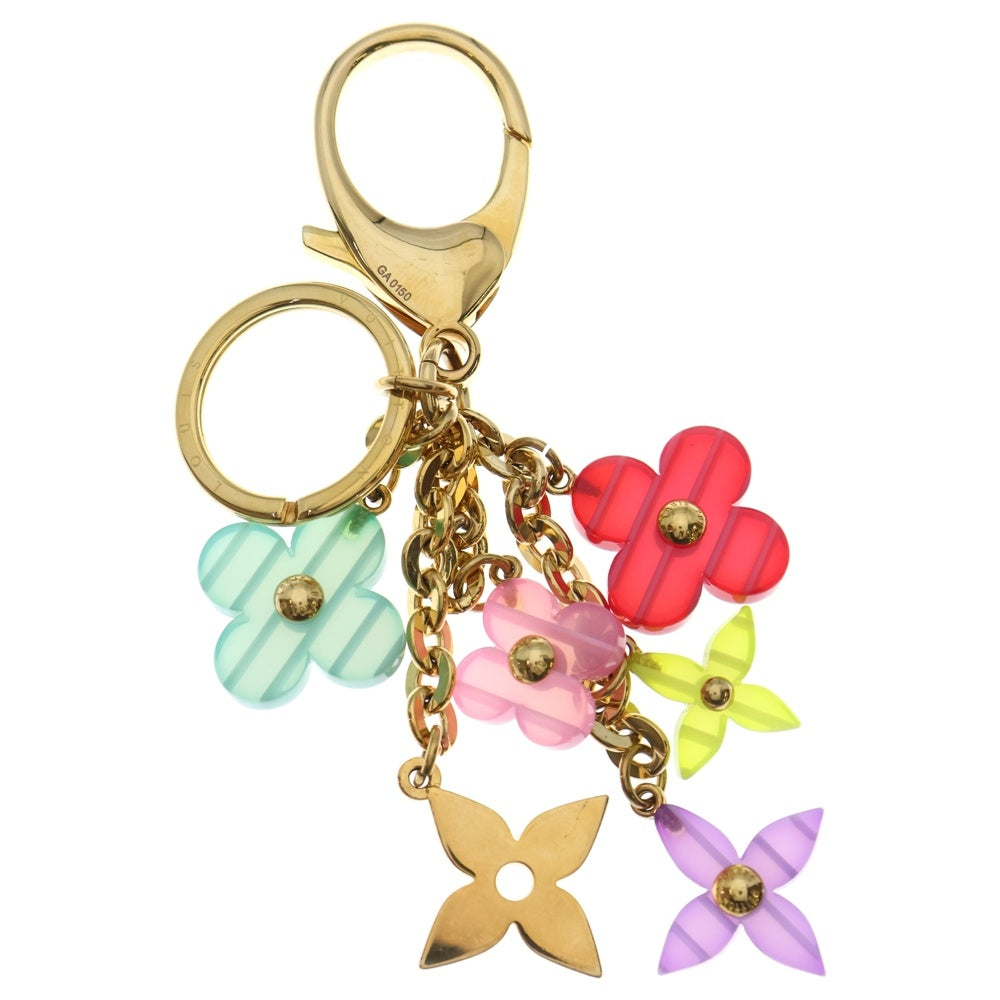 LOUIS VUITTON(ルイヴィトン) ポルトクレ ポップフラワー バッグチャーム キーリング キーホルダー マルチカラー ゴールド GP M66144