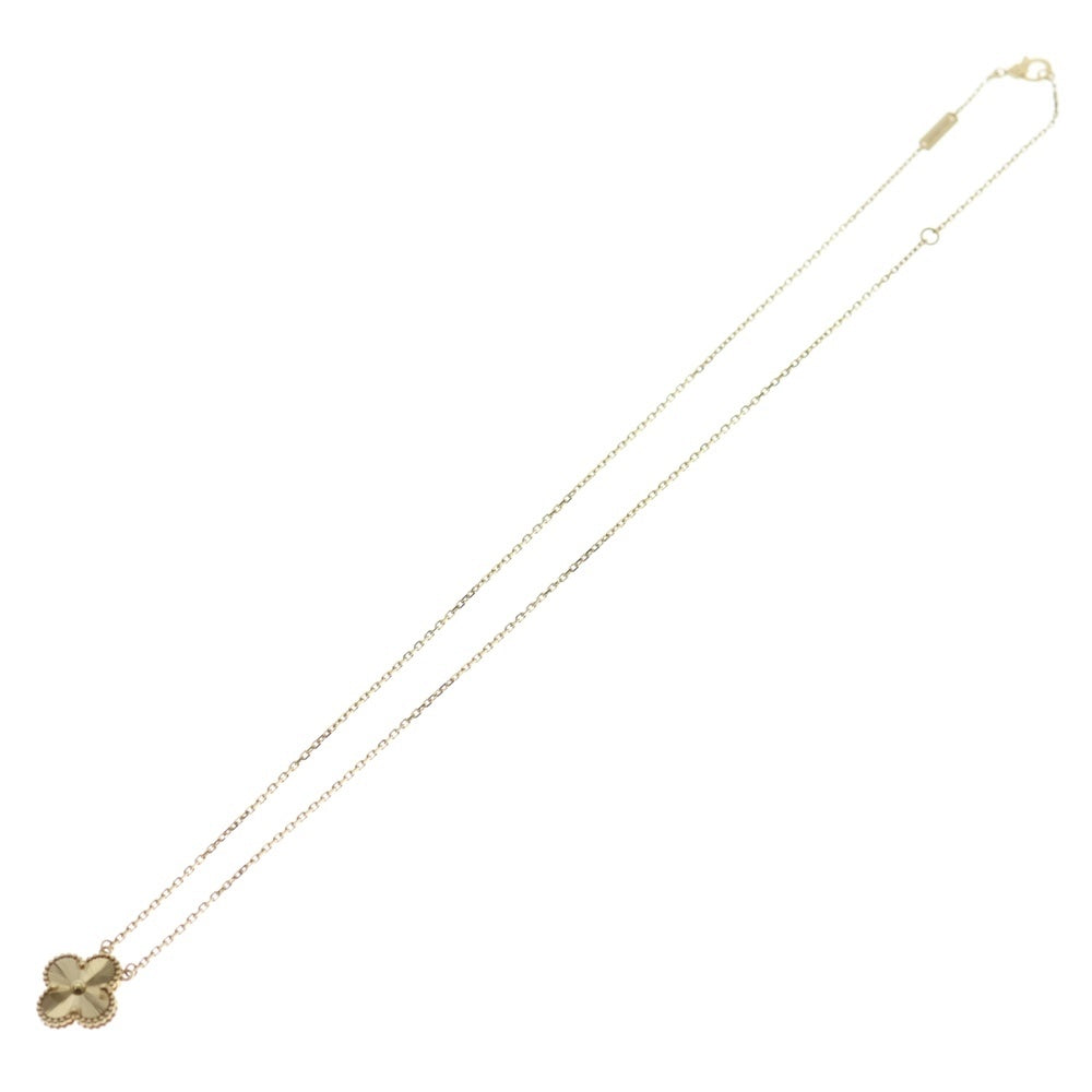 Van Cleef & Arpels(ヴァンクリーフアンドアーペル) ヴィンテージアルハンブラ ギョーシェ チェーンペンダントネックレス イエローゴールド Au750YG VCARP4KL00