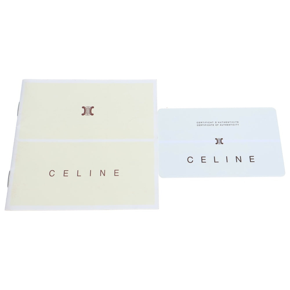 CELINE(セリーヌ) マカダム ブギーバッグ ブラック レザー ハンドバッグ レディース
