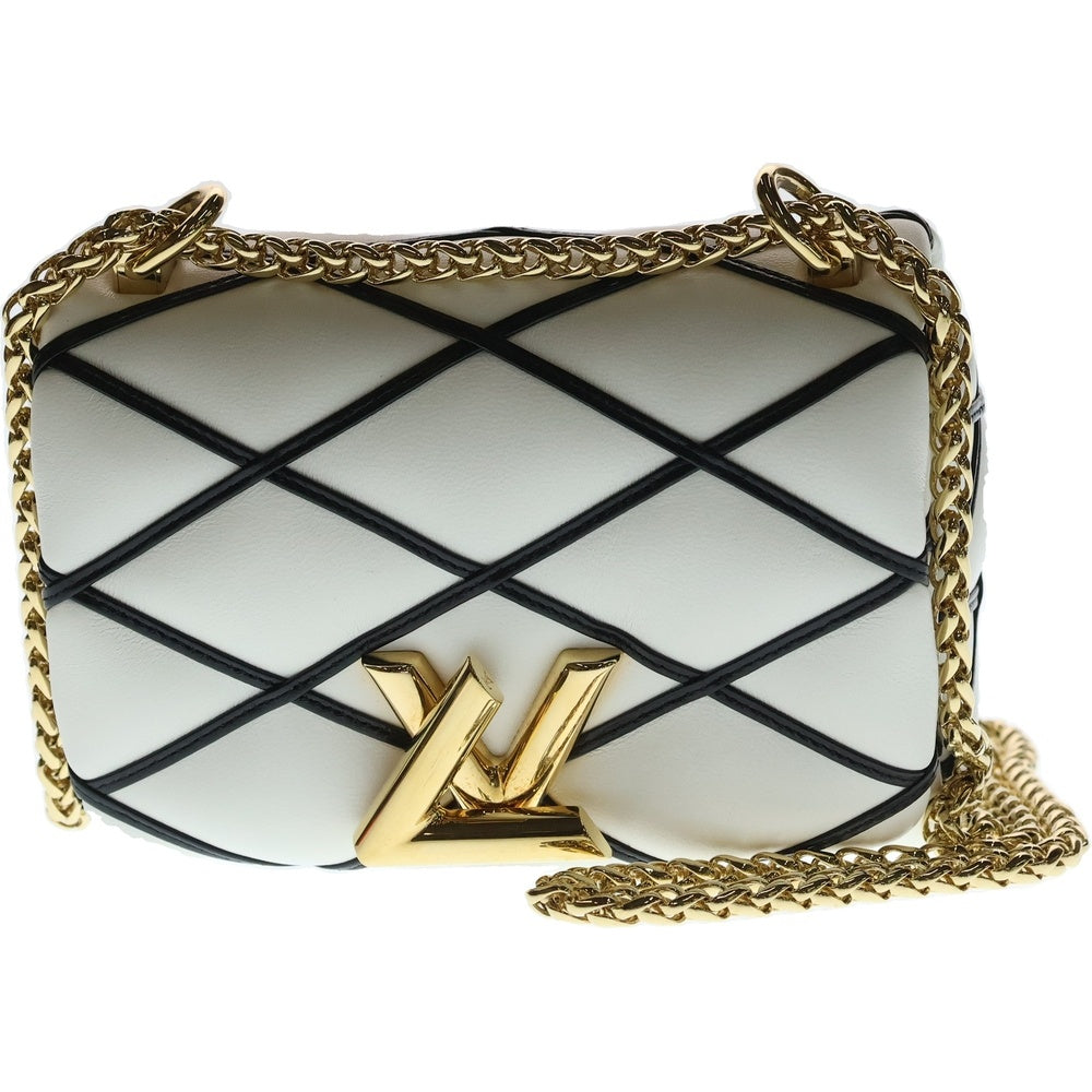LOUIS VUITTON(ルイヴィトン) マルタージュ ツイストロック レザー ホワイト×ブラック ショルダーバッグ M23762 ICタイプ