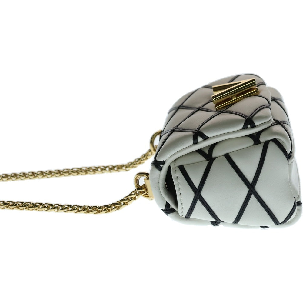 LOUIS VUITTON(ルイヴィトン) マルタージュ ツイストロック レザー ホワイト×ブラック ショルダーバッグ M23762 ICタイプ