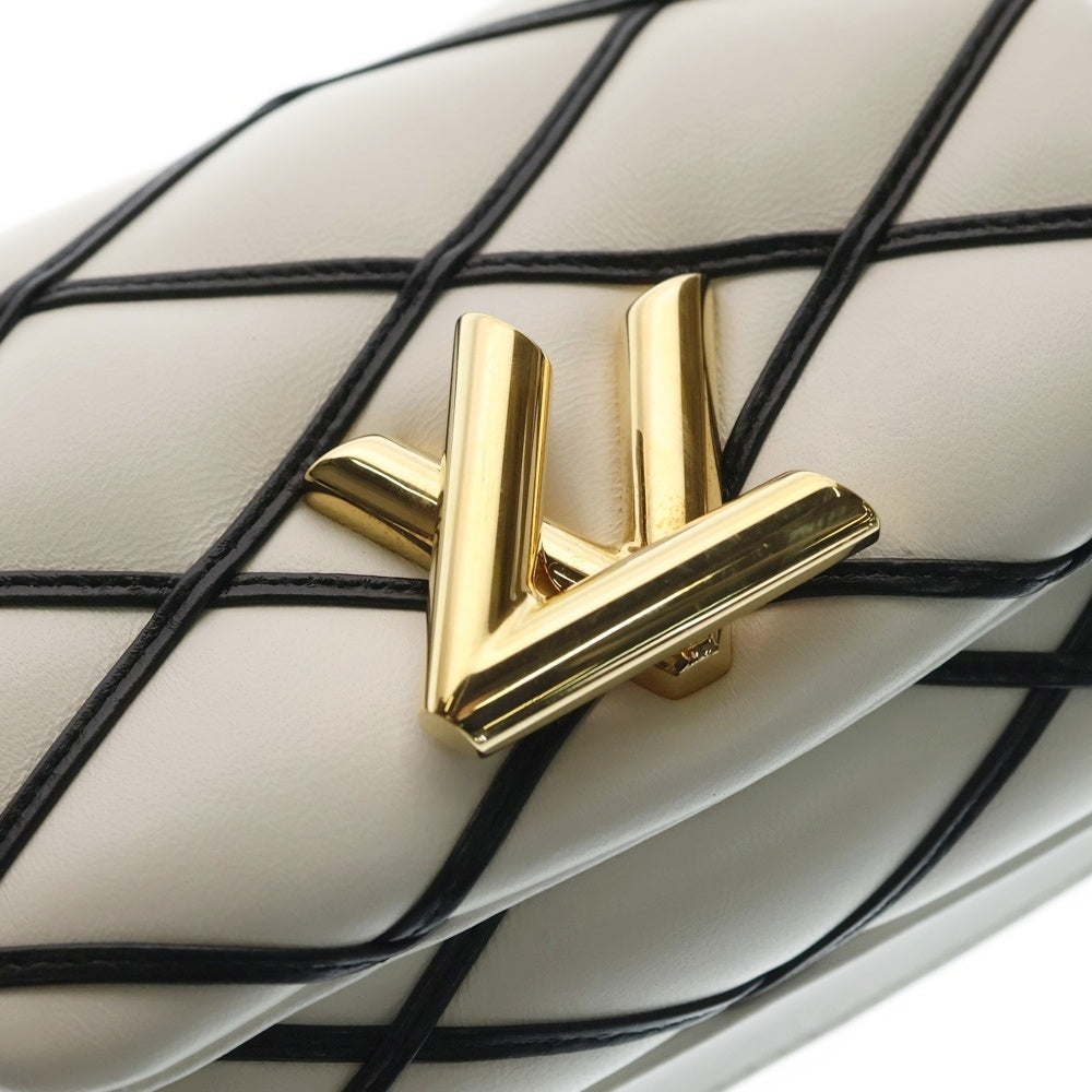 LOUIS VUITTON(ルイヴィトン) マルタージュ ツイストロック レザー ホワイト×ブラック ショルダーバッグ M23762 ICタイプ
