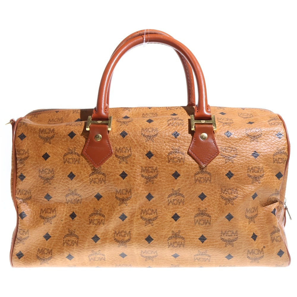 MCM(エム シー エム) ヴィセトス ハンドバッグ ブラウン レザー レディース