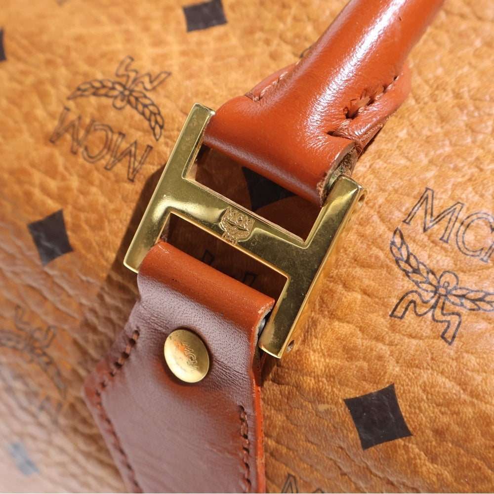 MCM(エム シー エム) ヴィセトス ハンドバッグ ブラウン レザー レディース