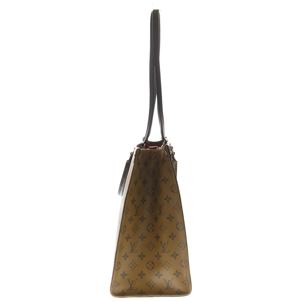LOUIS VUITTON(ルイヴィトン) モノグラムリバース オンザゴー GM ハンドバッグ ブラウン PVCレザー M45320 FP4250 レディース