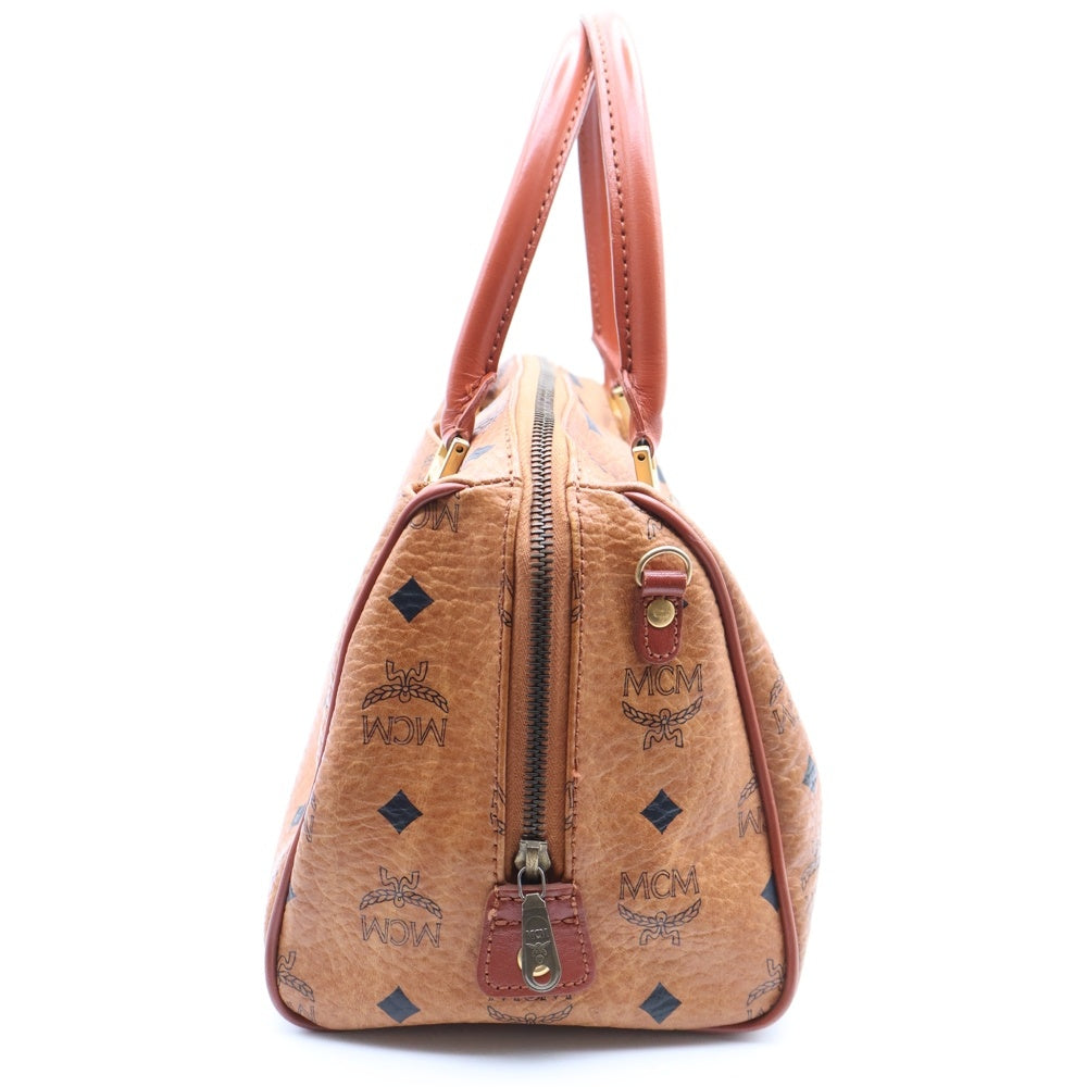 MCM(エム シー エム) ヴィセトス ボストンバッグ ブラウン レザー レディース