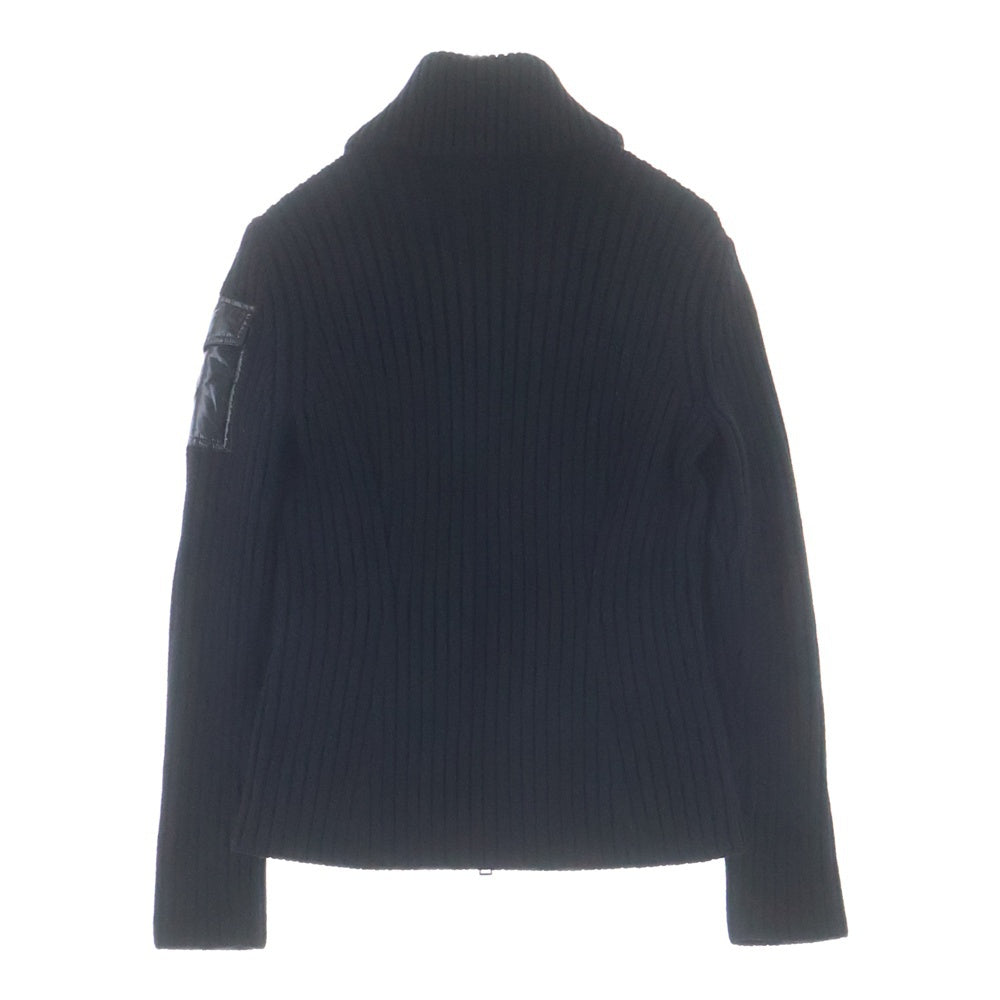 MONCLER(モンクレール) 21AW ニット切り替え ジップアップ ダウンジャケット ブラック G20939B00018 レディース