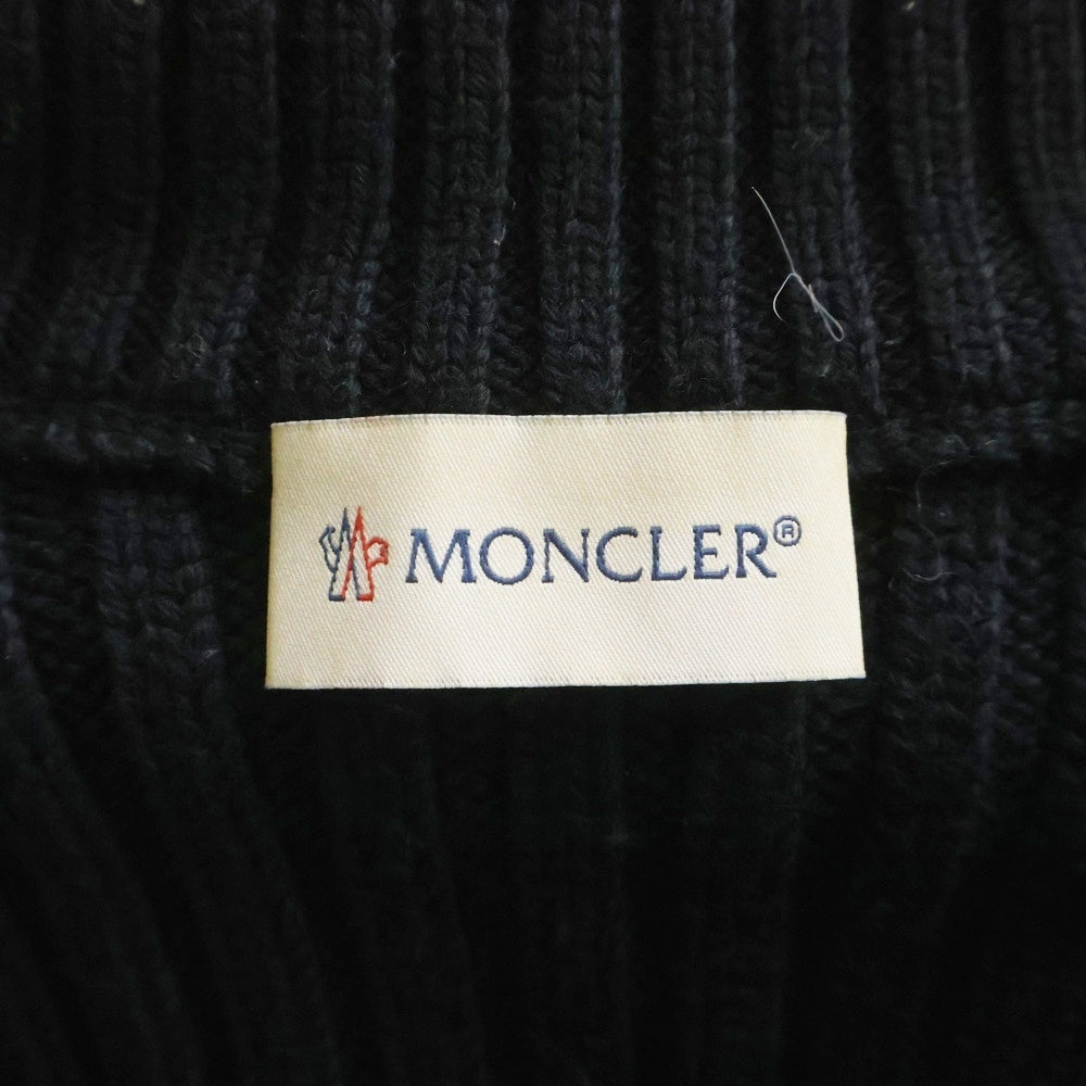 MONCLER(モンクレール) 21AW ニット切り替え ジップアップ ダウンジャケット ブラック G20939B00018 レディース