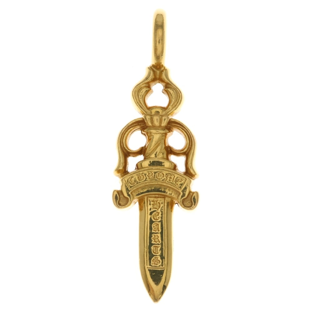 CHROME HEARTS(クロムハーツ) 22K DBL DAGGER P DIA 22Kダブルダガー PAVEダイヤ ネックレストップ ゴールド