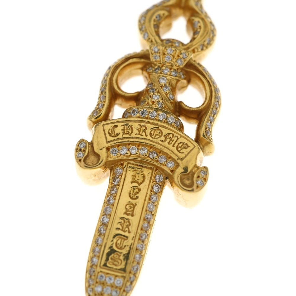 CHROME HEARTS(クロムハーツ) 22K DBL DAGGER P DIA 22Kダブルダガー PAVEダイヤ ネックレストップ ゴールド