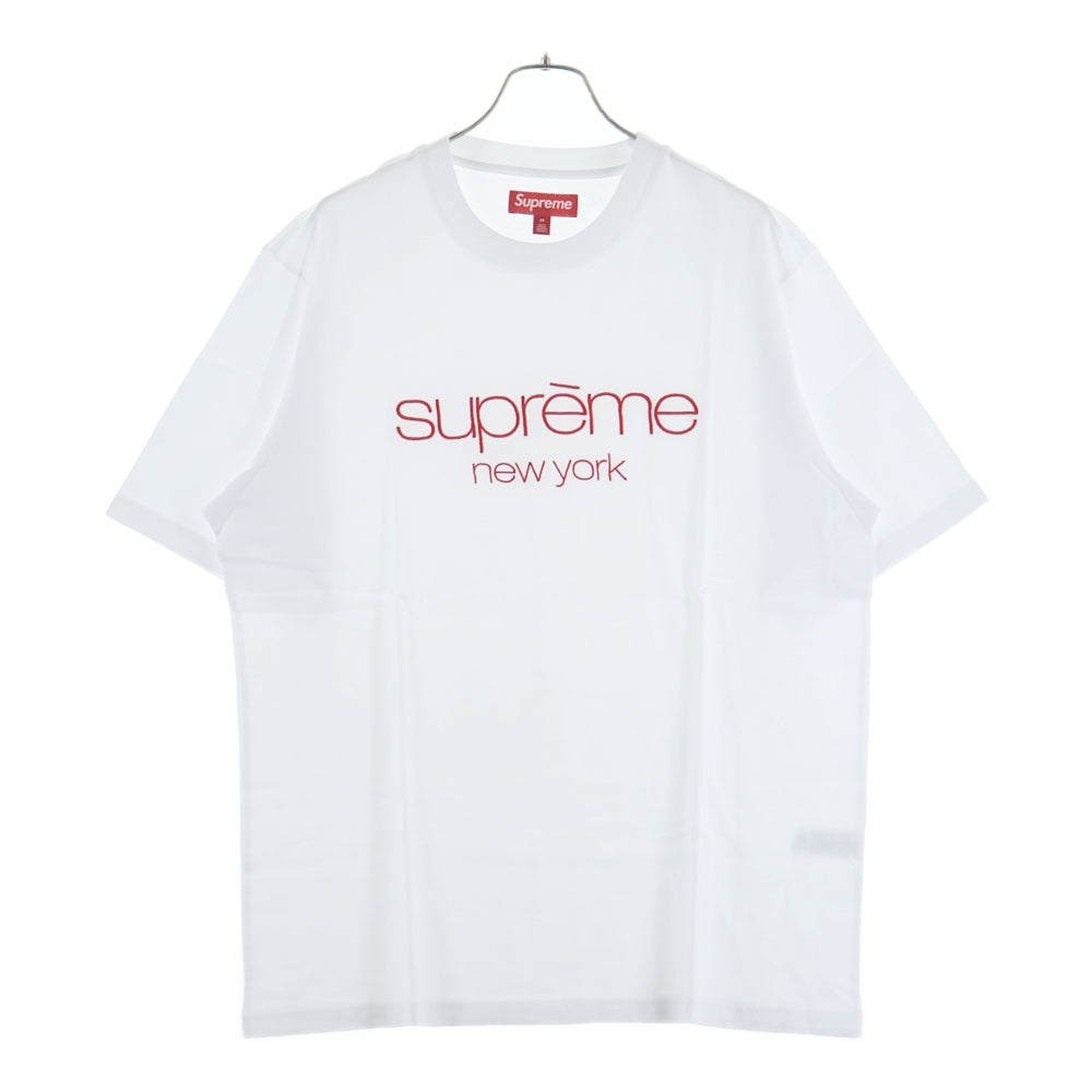 SUPREME(シュプリーム) 23AW Classic Logo Tee クラシック ロゴ クルーネック 半袖Tシャツ カットソー ホワイト