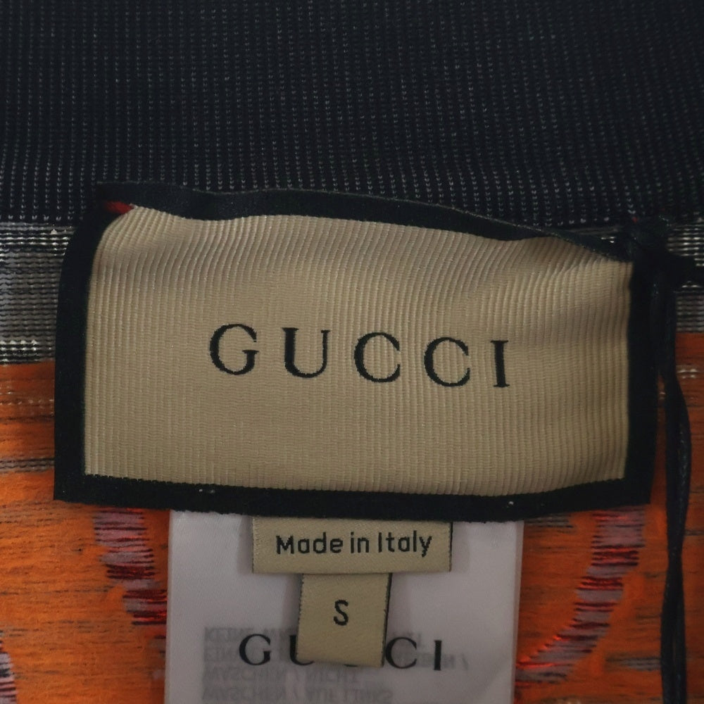 GUCCI(グッチ) GGジャガード クロップド ハーフジップ ジャケット ブラック レディース 689201 XJEFU