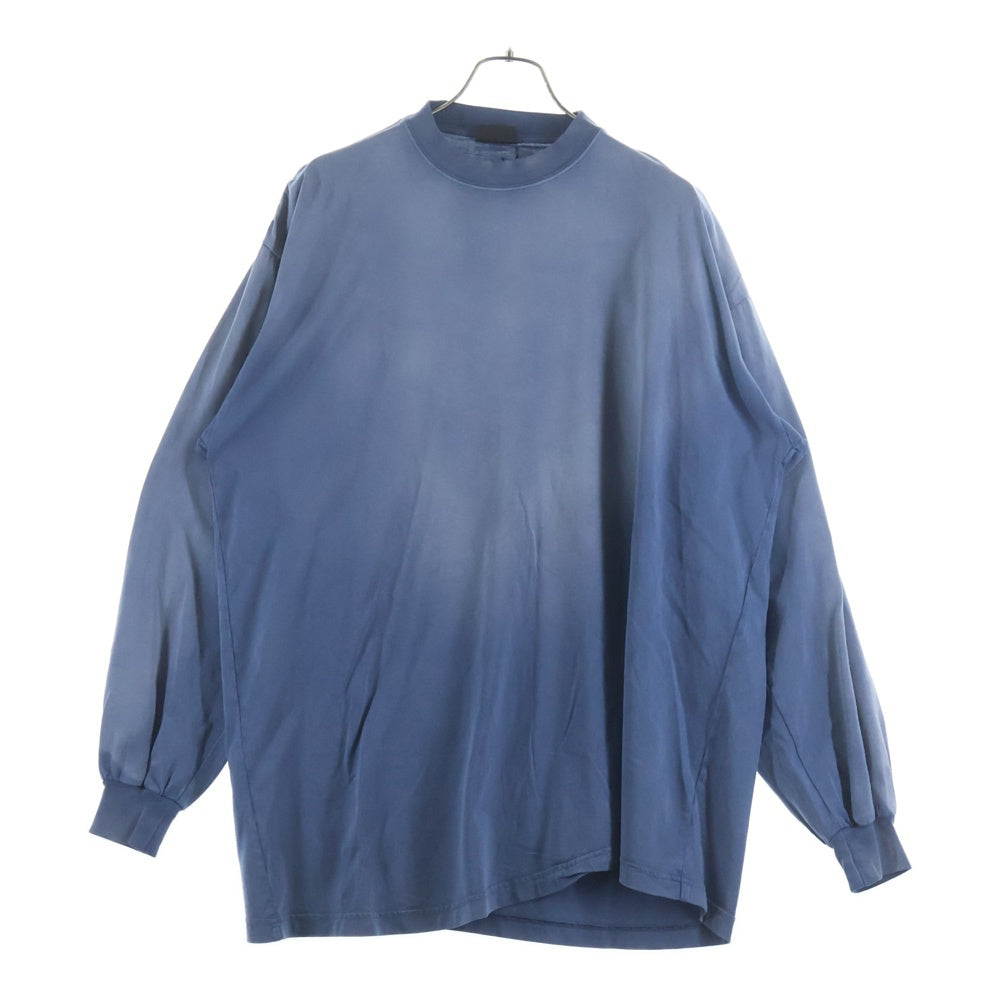 BALENCIAGA(バレンシアガ) バックロゴ ヴィンテージ加工 長袖Tシャツ カットソー ブルー 772208 TPVU4