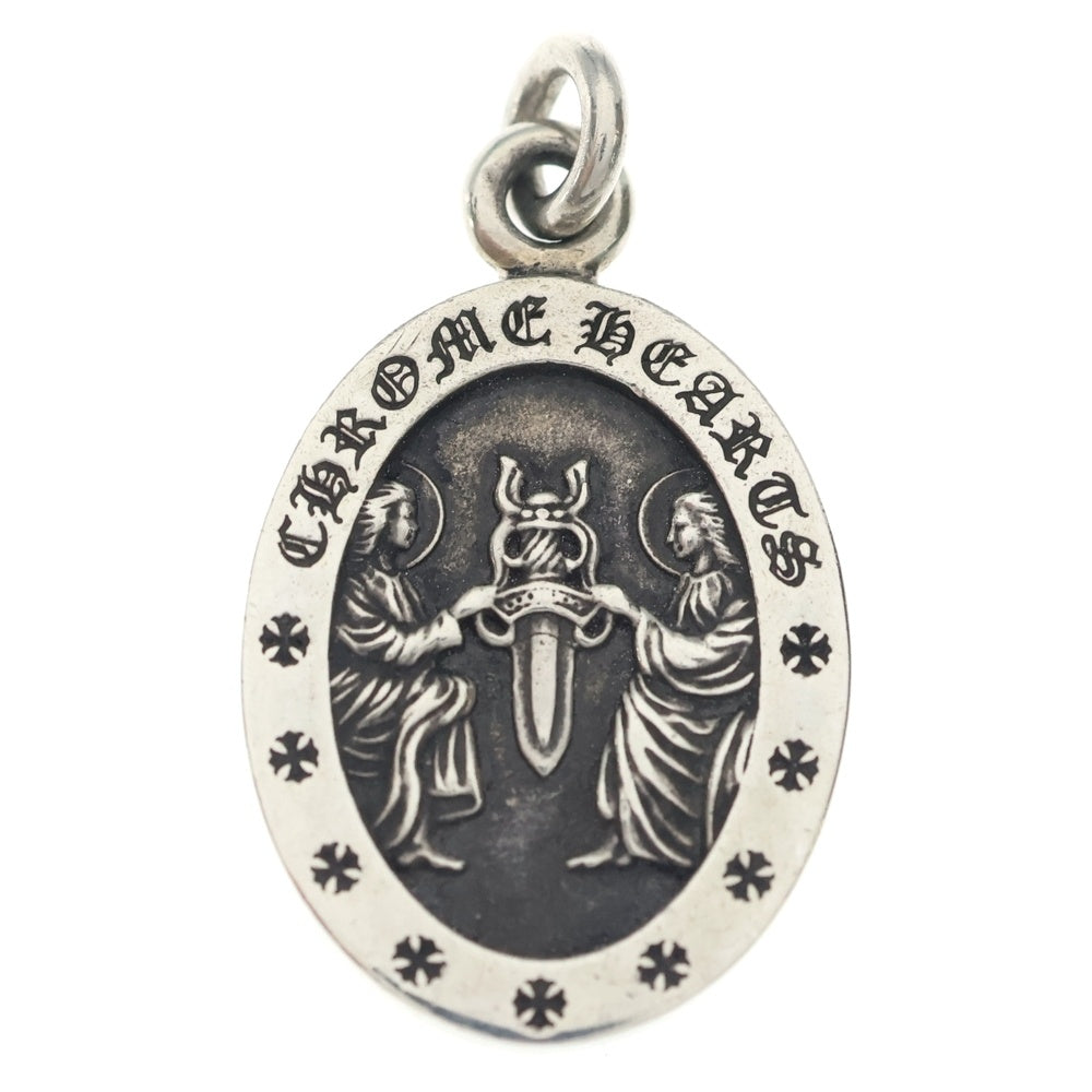 CHROME HEARTS(クロムハーツ) ANGEL MEDAL OVAL オーバルエンジェルメダル ペンダントトップ シルバー BCA207