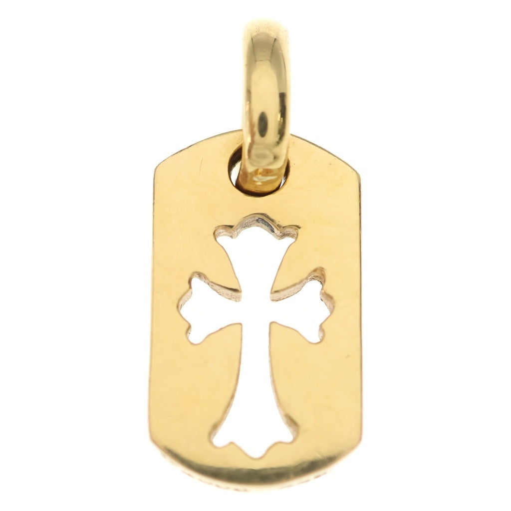 CHROME HEARTS(クロムハーツ) 22K DT TNY CO CRS タイニーカットアウトクロス ドッグタグ ペンダントトップ ゴールド BCA042