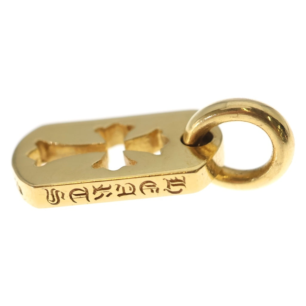 CHROME HEARTS(クロムハーツ) 22K DT TNY CO CRS タイニーカットアウトクロス ドッグタグ ペンダントトップ ゴールド BCA042
