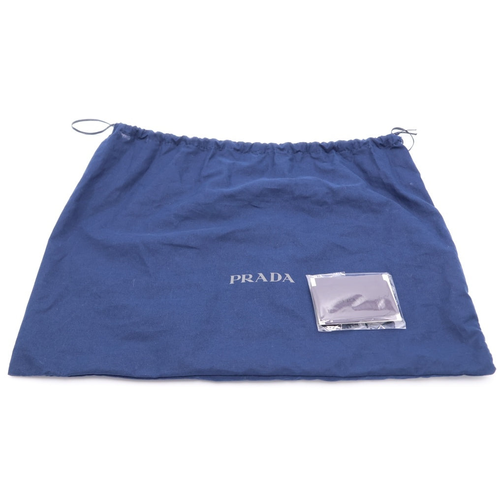 PRADA(プラダ) 23年 トライアングルロゴ プレート ベースボールキャップ ブラック ナイロン #M