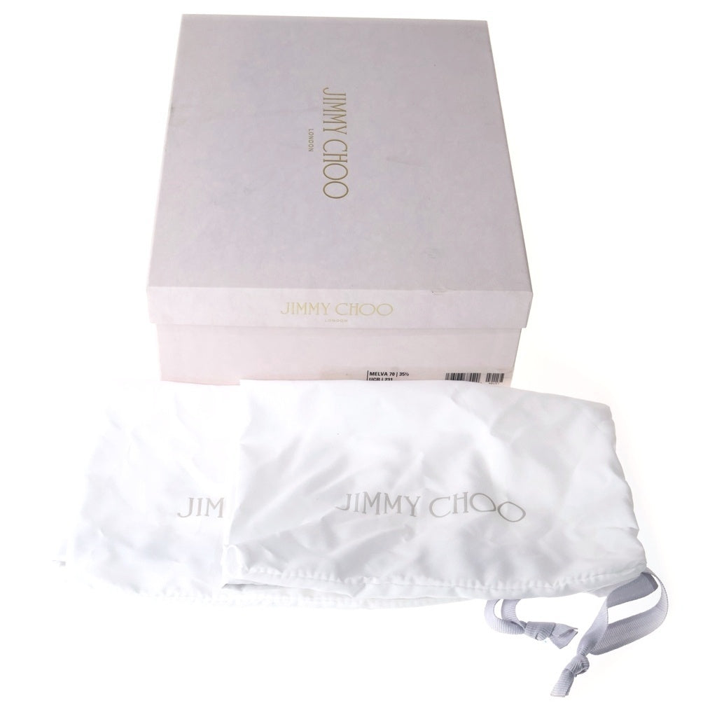 JIMMY CHOO(ジミーチュウ) MELVA 70 メルヴァ 7cmヒール ビジュー付き スウェードパンプス レディース ブラック