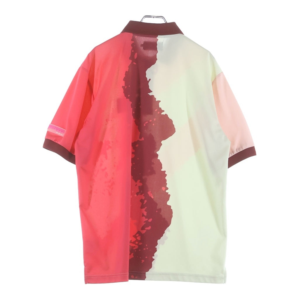 Palace Skateboards(パレススケートボーズ) MY SIZE POLO グラデーションプリント 半袖ポロシャツ ピンク/ホワイト