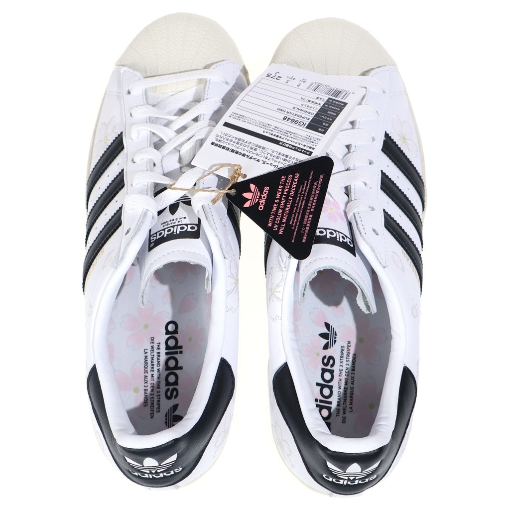 adidas(アディダス) SUPERSTAR HANAMI IG9648 スーパースター 花見 刺繍ロゴ ローカットスニーカー ホワイト/ブラック US9.5/27.5cm