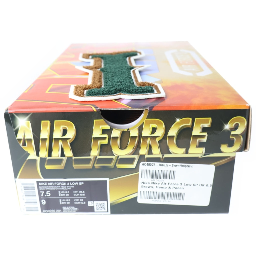 NIKE(ナイキ) ×NIGO AIR FORCE 3 LOW SP ニゴー エアフォース3 ローカットスニーカー ブラウン US7.5/25.5cm HQ0260-201