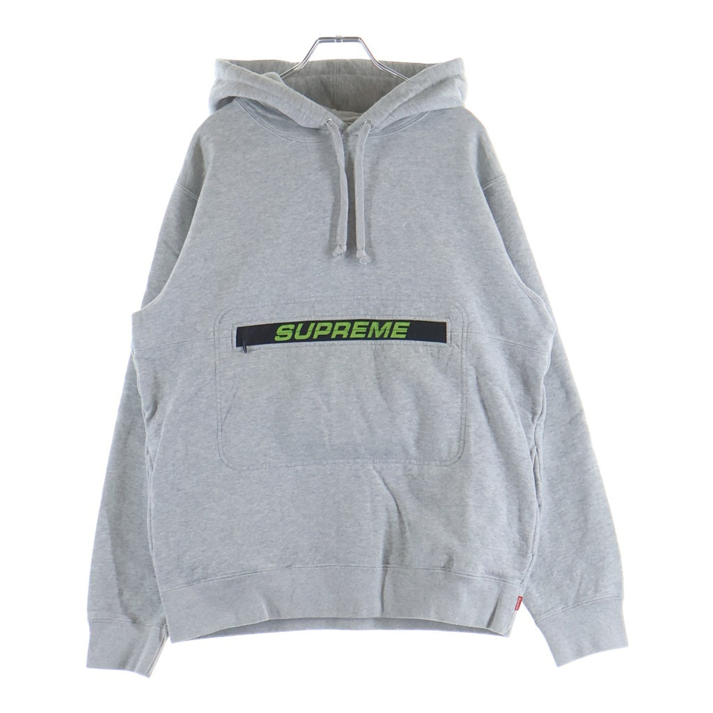 SUPREME(シュプリーム) 19SS Zip Pouch Hooded Sweatshirt ジップポーチ フーデッドスウェットシャツ パーカー グレー