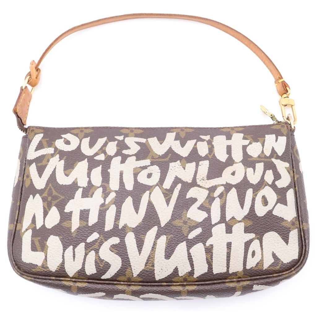 LOUIS VUITTON(ルイヴィトン) モノグラム グラフィティ ポシェット・アクセソワール ブラウン/ホワイト PVC ハンドバッグ レディース