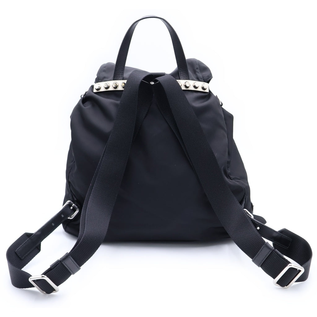 PRADA(プラダ) スタッズ バックパック リュックサック ブラック ナイロン1BZ811 1BZ811 レディース