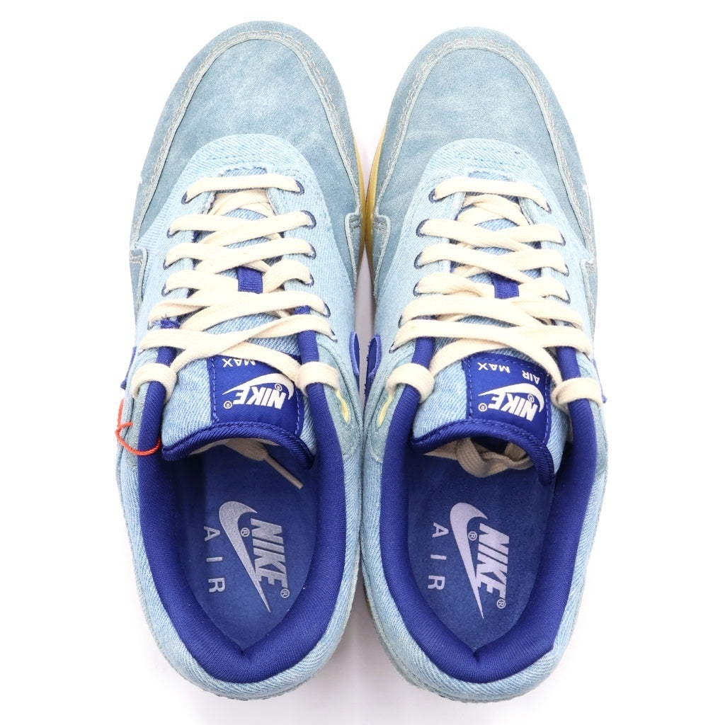NIKE(ナイキ) AIR MAX 1 PRM DIRTY DENIM エアマックス1 ダーティデニム ローカットスニーカー インディゴブルー US9/27cm DV3050-300 DV3050-300