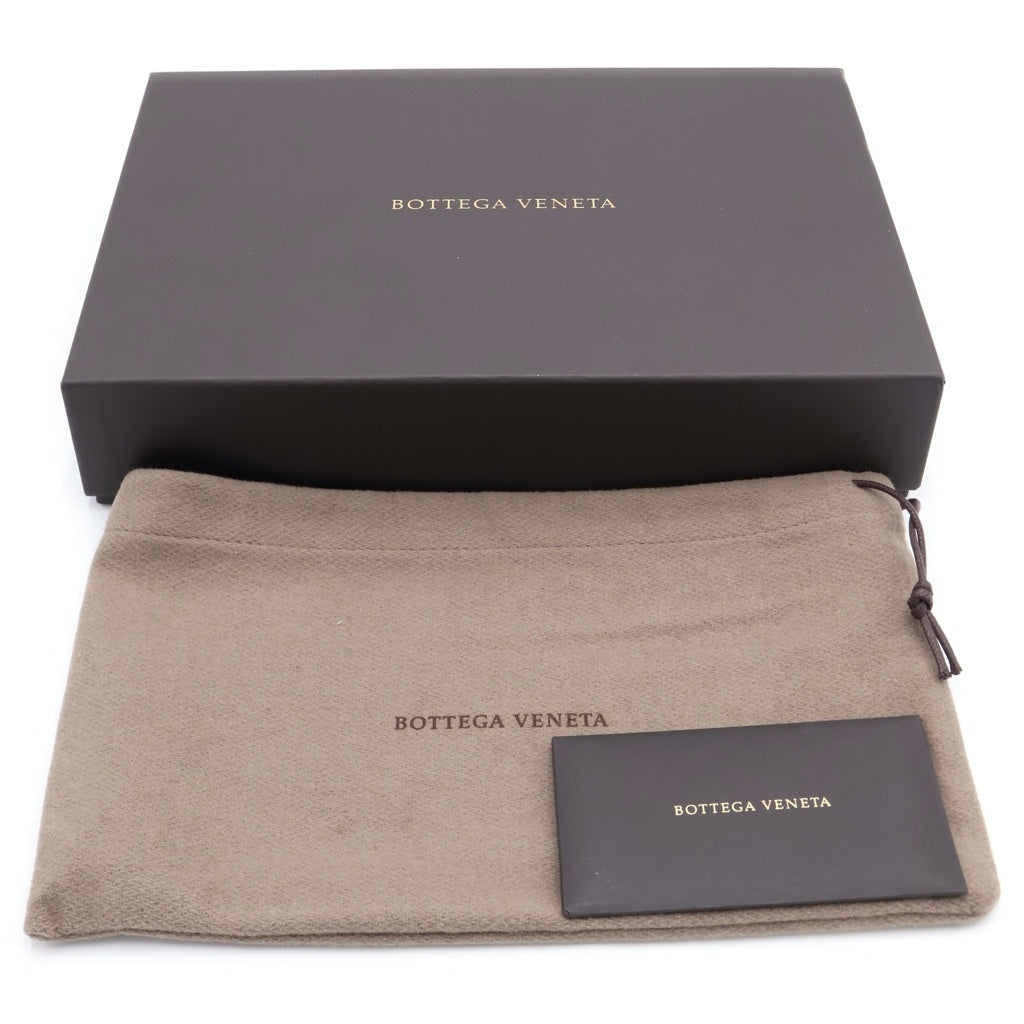BOTTEGA VENETA(ボッテガヴェネタ) マキシイントレチャート ラウンドファスナー長財布 ロングウォレット カードケース ブラック レザー
