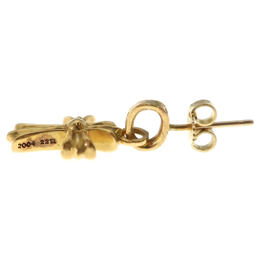 CHROME HEARTS(クロムハーツ) 22K BBY F PPRCHN ベイビーファットクロス ドロップピアス ゴールド