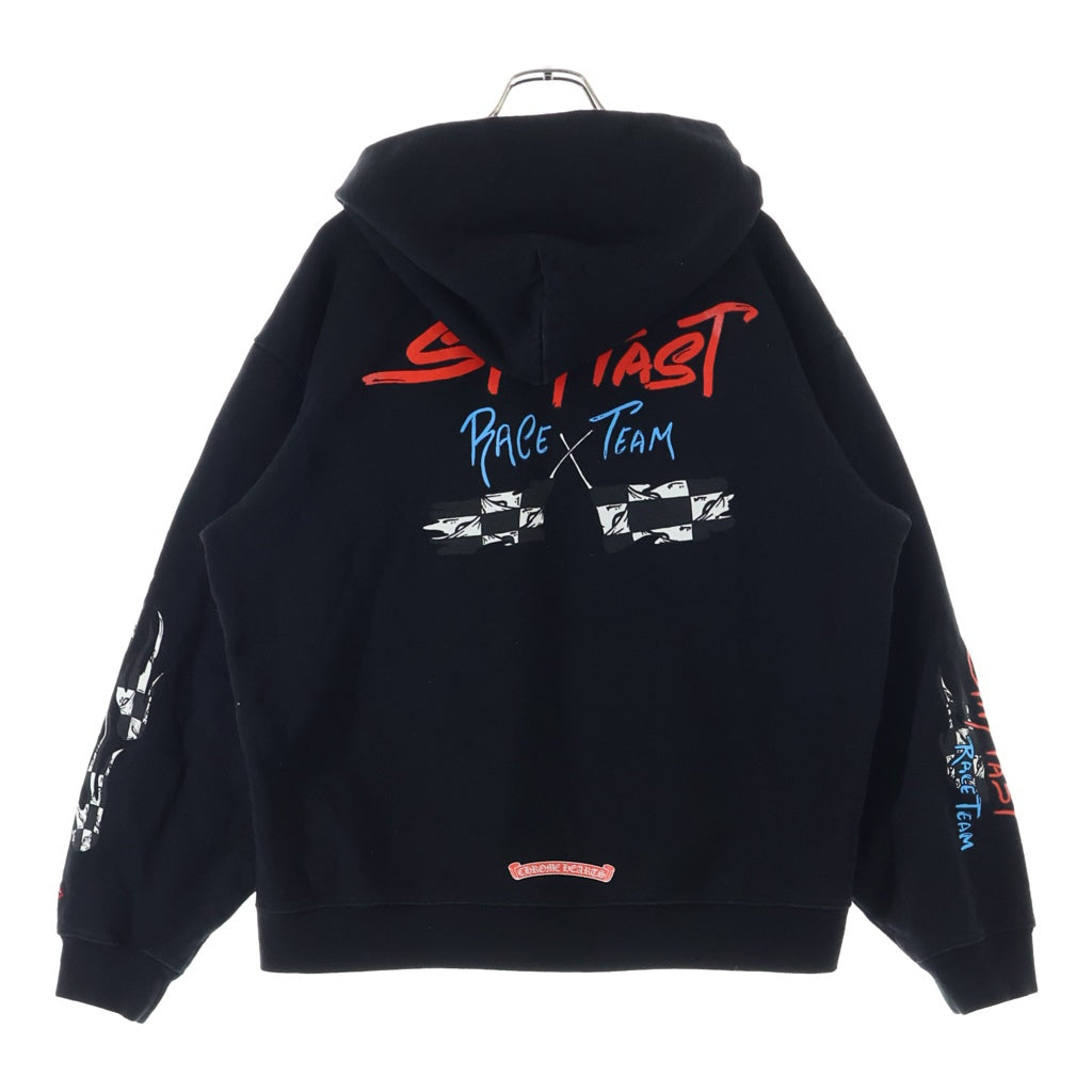CHROME HEARTS(クロムハーツ) ×MATTY BOY PPO STAY FAST RACE TEAM HD PLVR マッティボーイ ステイファストプリントプルオーバーパーカー ブラック
