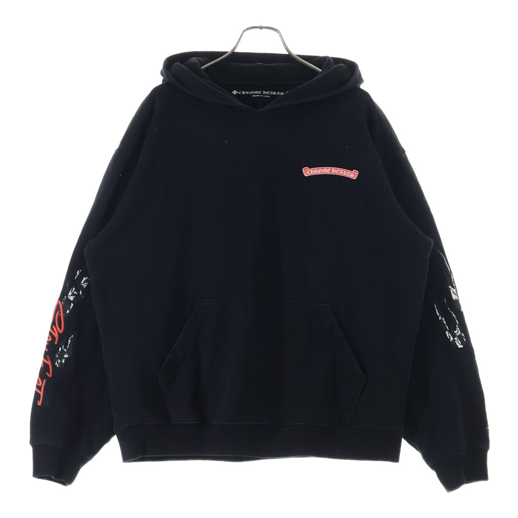 CHROME HEARTS(クロムハーツ) ×MATTY BOY PPO STAY FAST RACE TEAM HD PLVR マッティボーイ ステイファストプリントプルオーバーパーカー ブラック