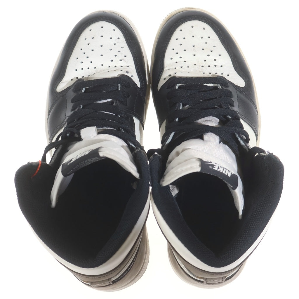 NIKE(ナイキ) AIR JORDAN 1 RETRO HIGH OG DARK MOCHA エアジョーダン1 レトロ ダークモカ ハイカットスニーカー ブラウン/ホワイト/ブラック US8/26cm 555088-105 箱